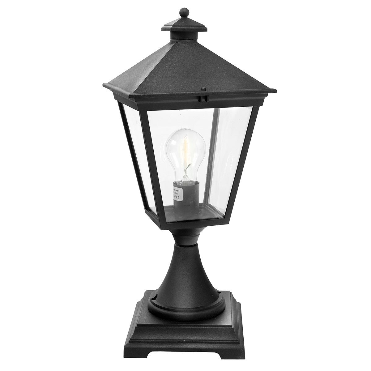 Traditional Black Victorian 'Hadley' Garden Pillar Lantern