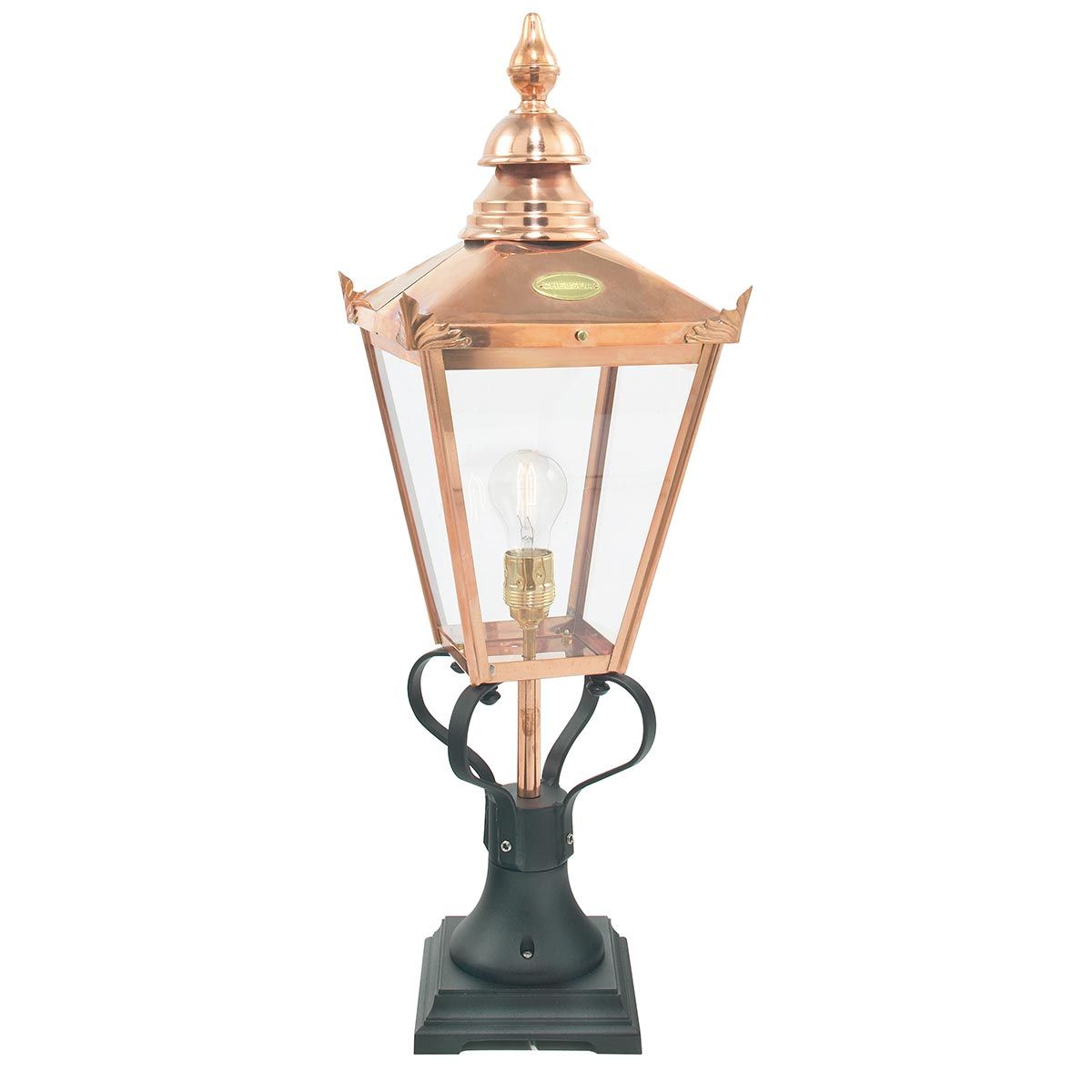 Traditional Copper 'Goldington' Victorian Pillar Light