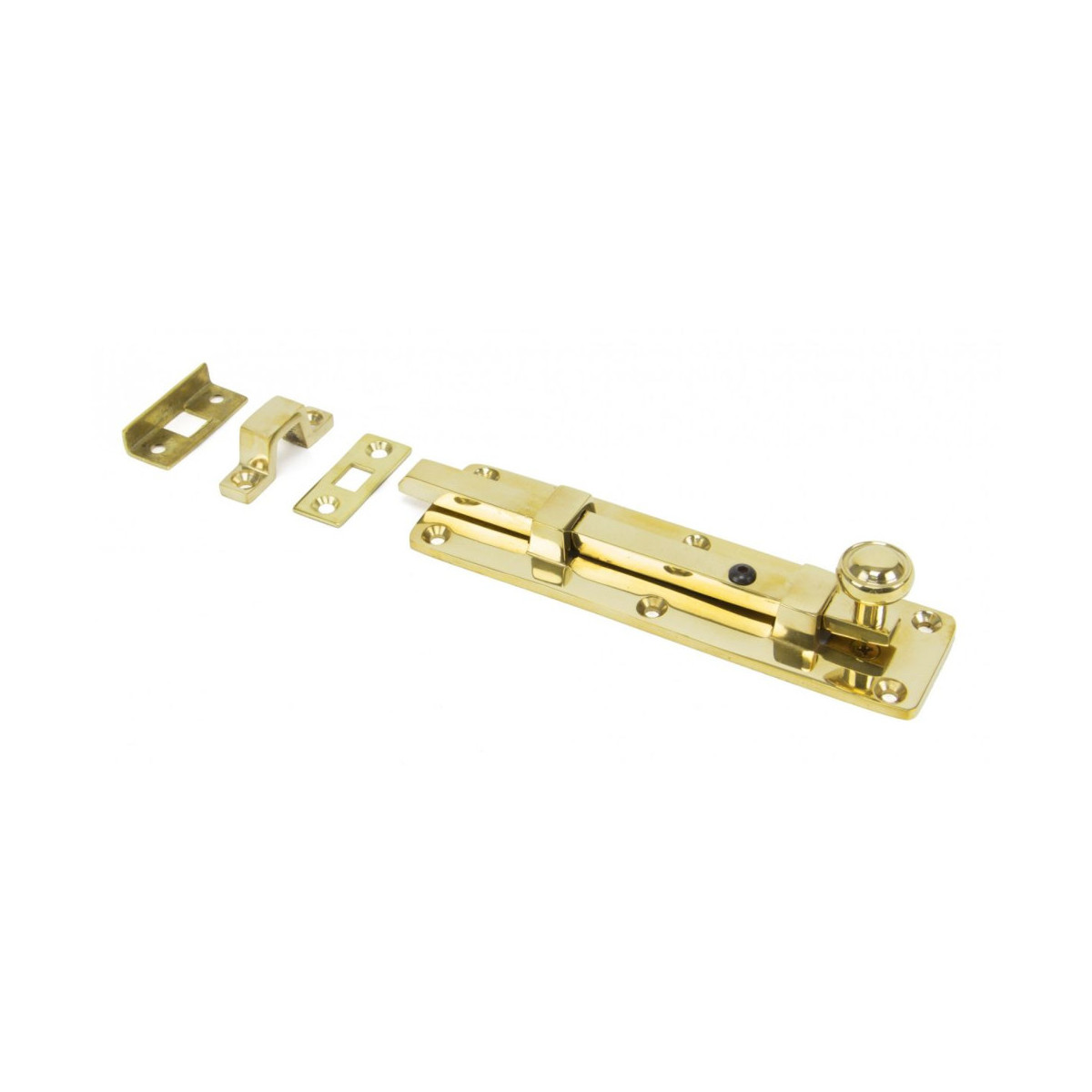 Traditional Polished Brass Universal Straight Bolt - 6"