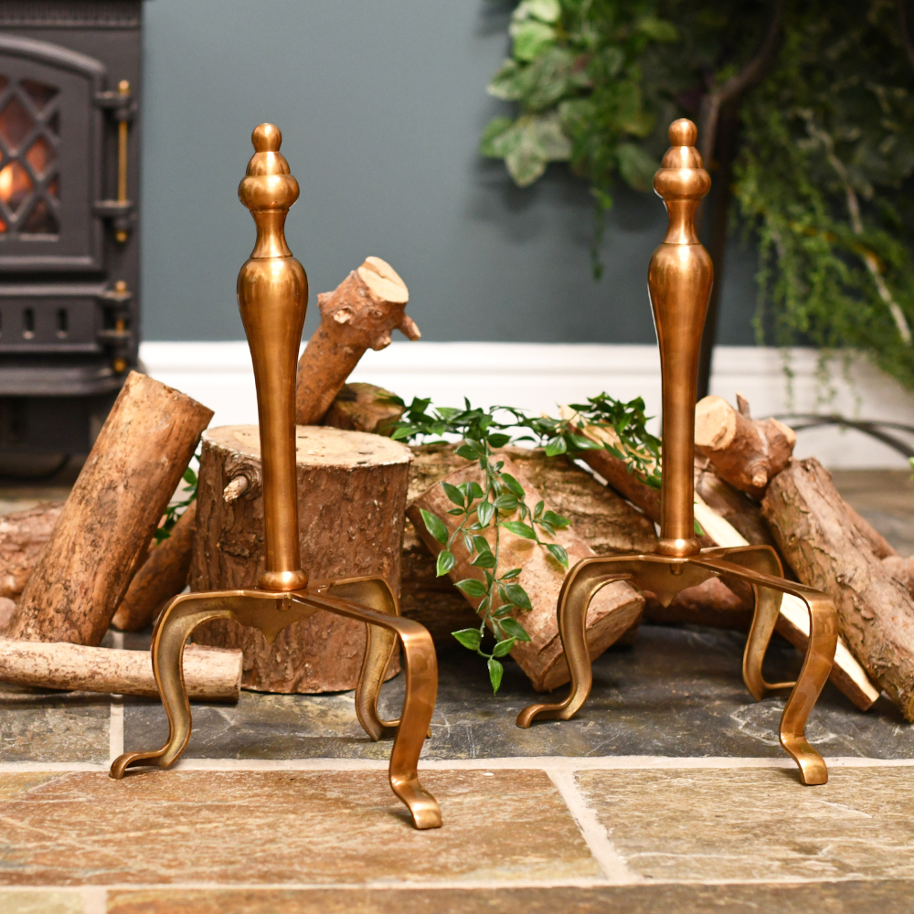 Traditional 'Selwood' Bronze Fire Dogs