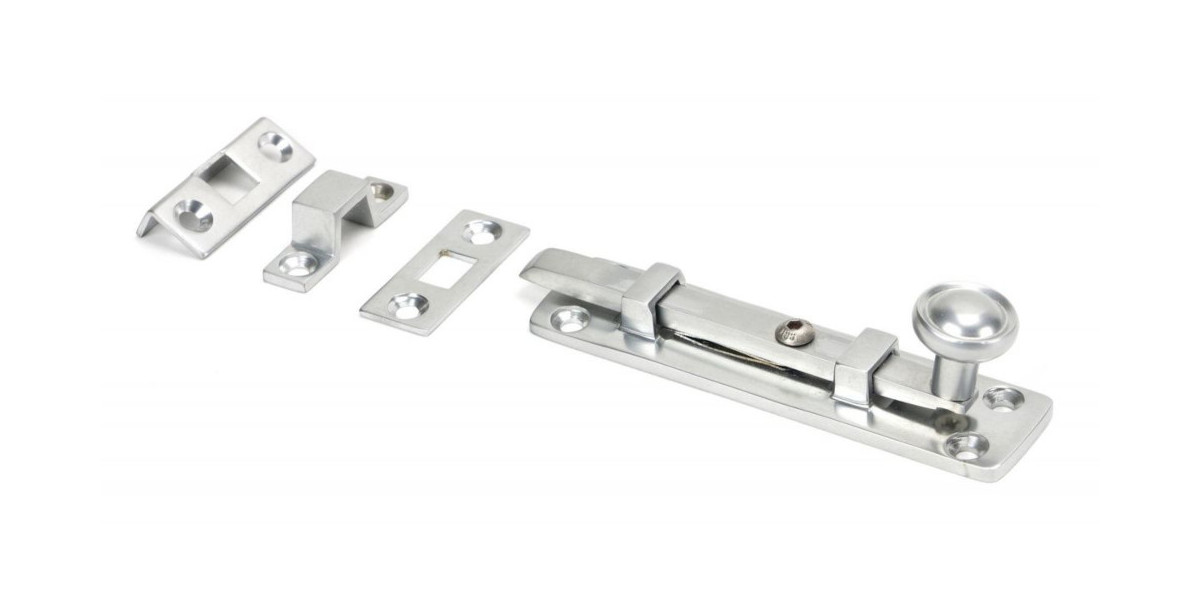 Traditional Universal Bolt in Satin Chrome - 4"