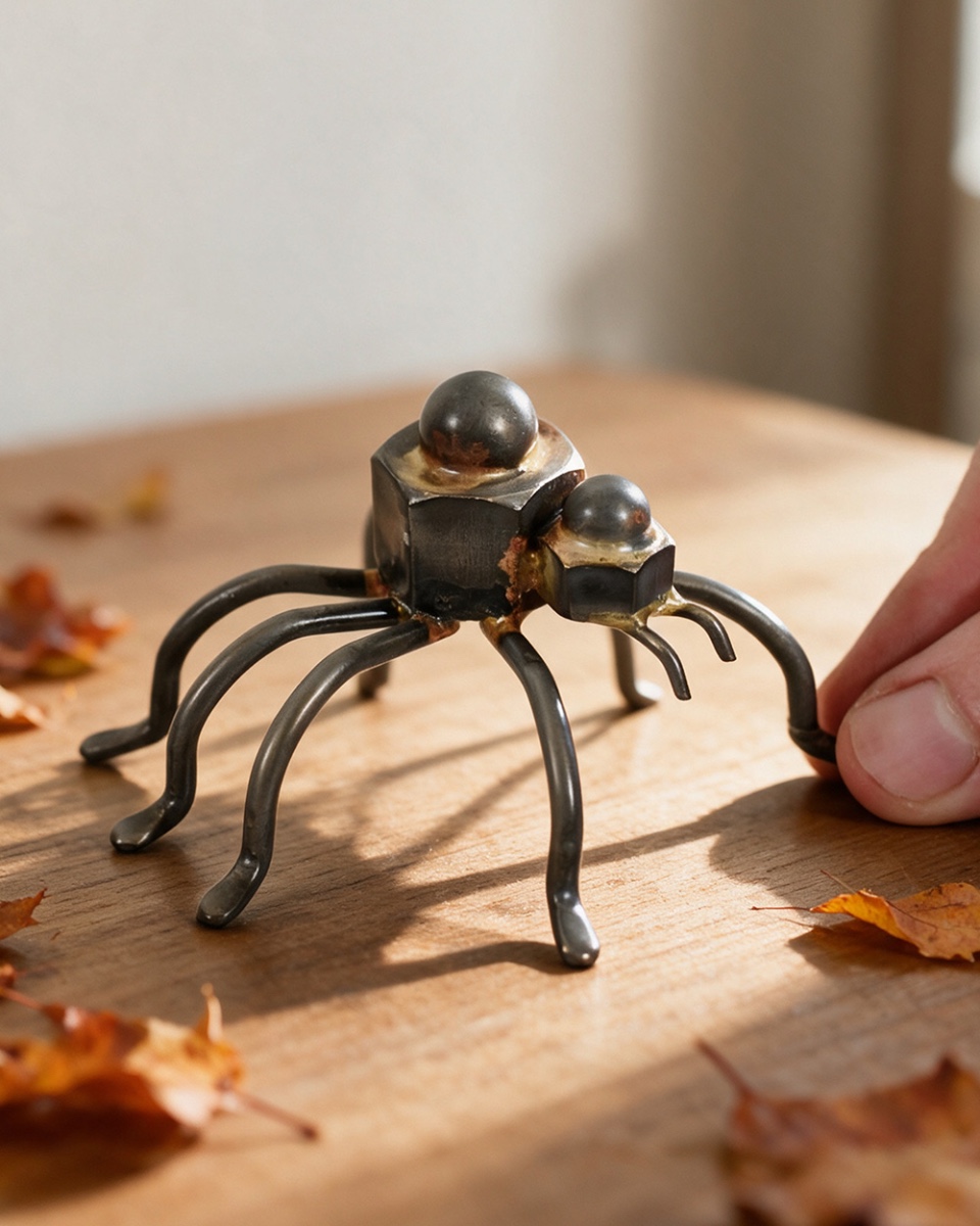 'Archie' The Spider Scrap Metal Art Sculpture - 5cm