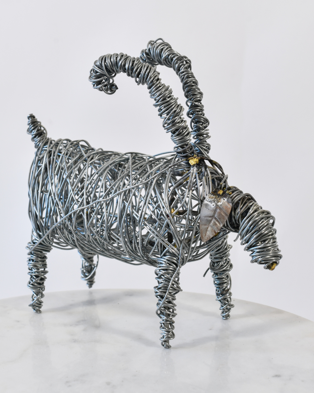 Bighorn Sheep Scrap Metal Art Sculpture - 18cm
