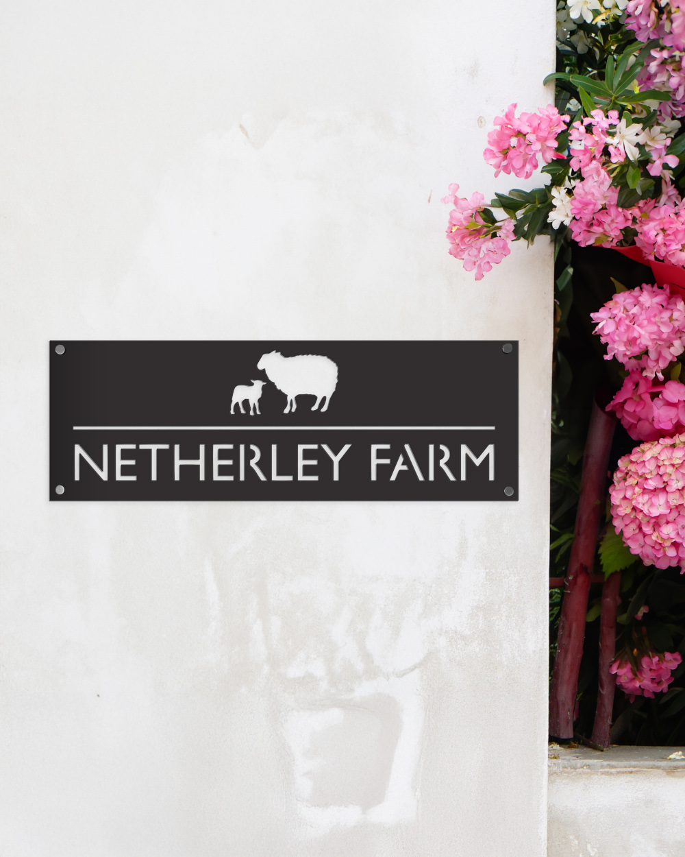 Modern Black Rectangular Lamb & Shee…
