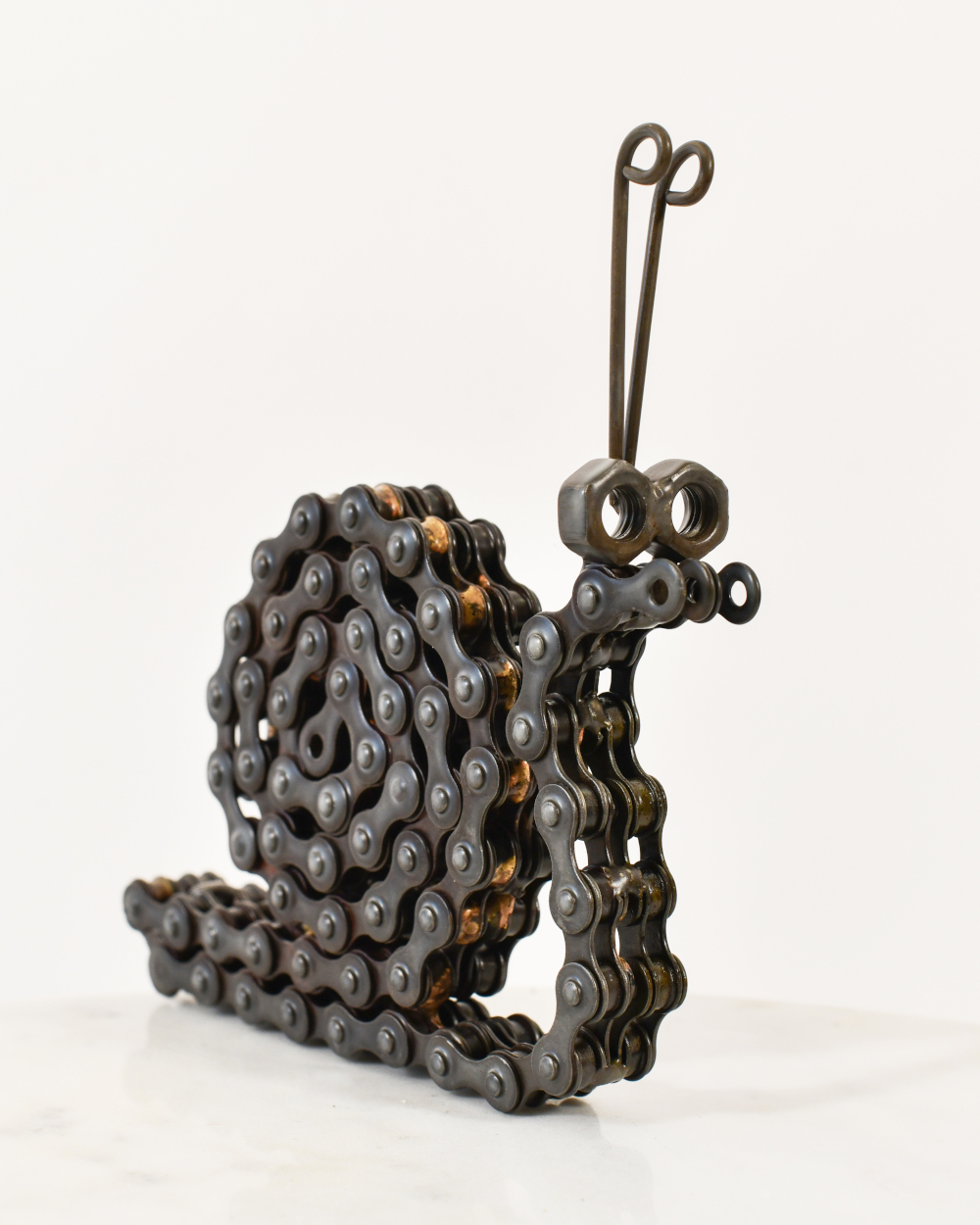 'Link' The Snail Scrap Metal Art Sculpture - 14cm