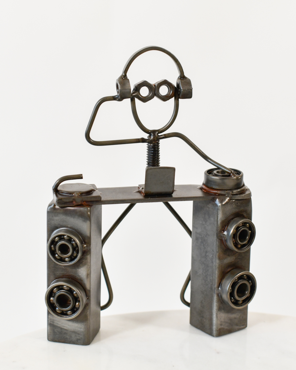 'DJ Weld' Scrap Metal Art Sculpture - 16cm