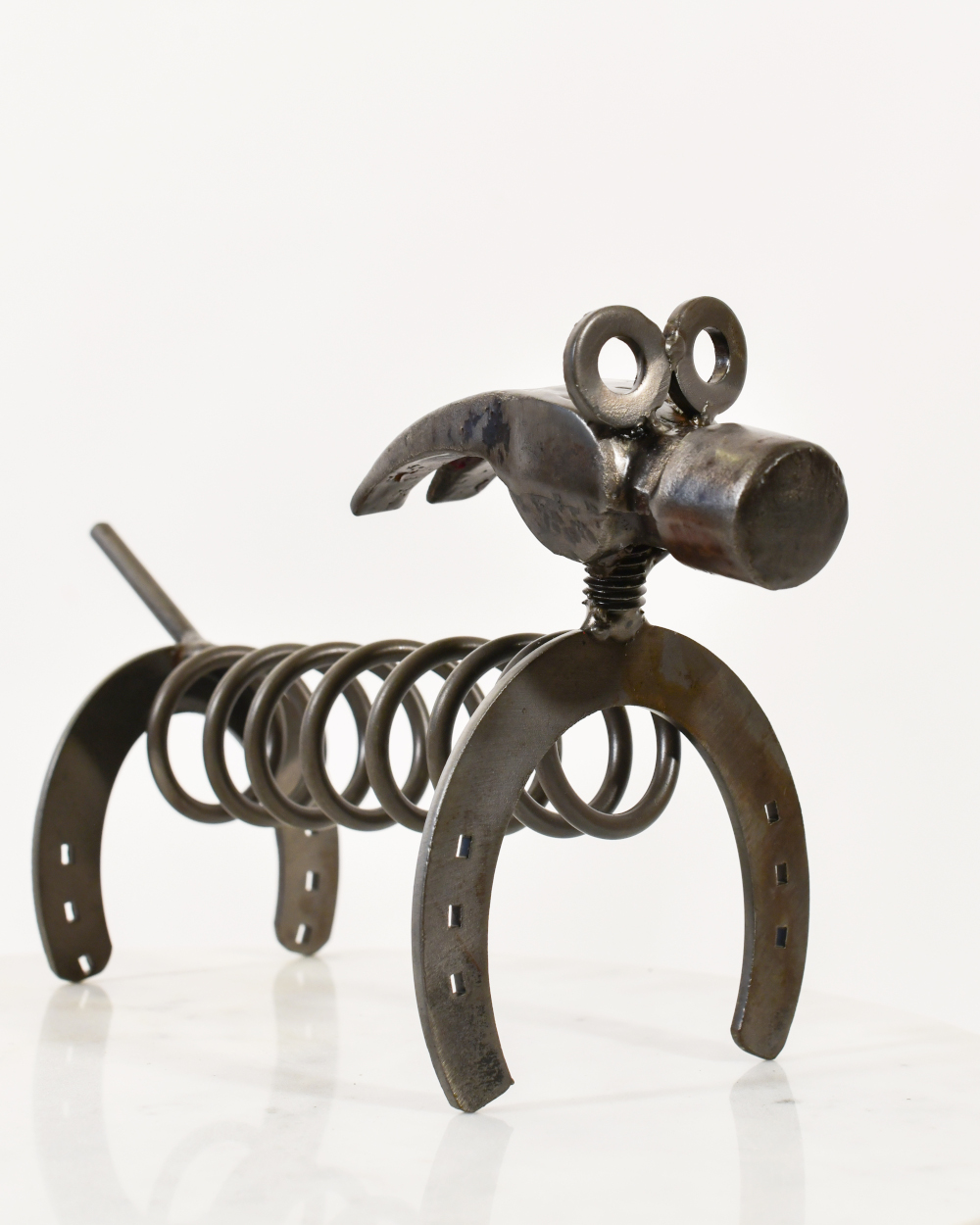 'Frank' The Dachshund Scrap Metal Art Sculpture - 14cm