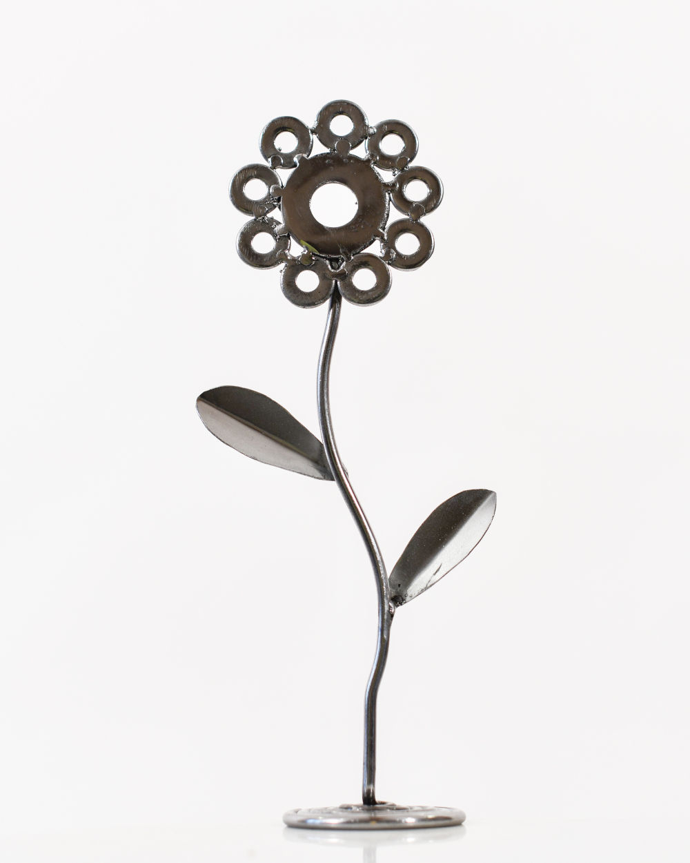 Sunflower Scrap Metal Art Sculpture - 27cm
