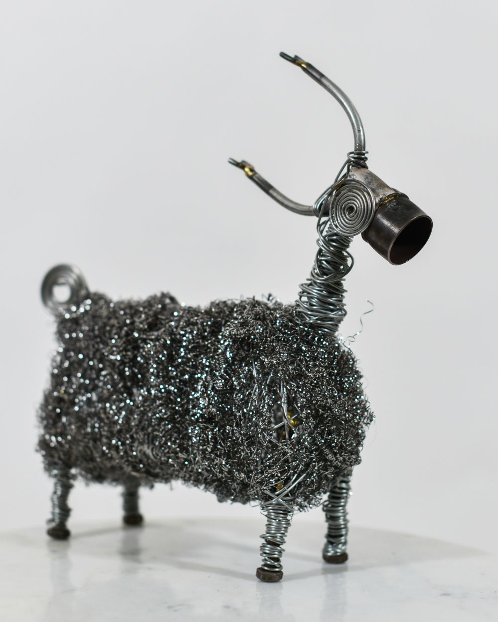 'Lambert' The Ram Scrap Metal Art Sculpture - 24cm