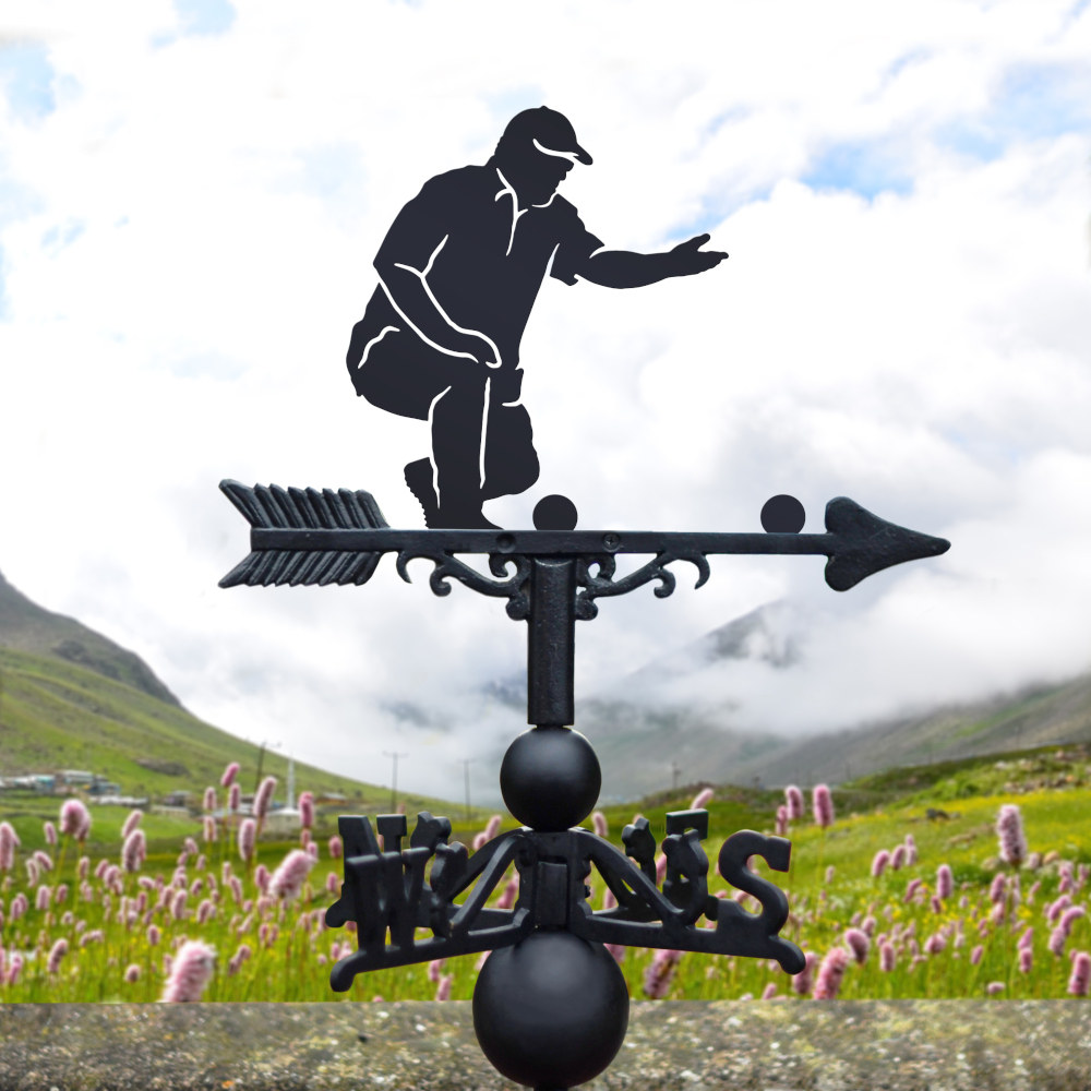 Large Steel Bowler Weathervane