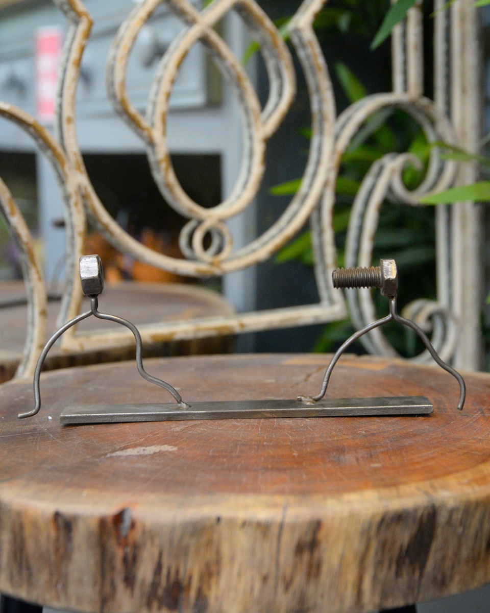 'Meant To Be Together' Scrap Metal Art Sculpture - 10cm