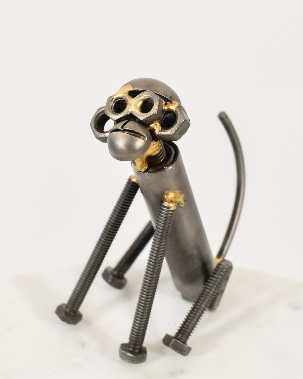 'Milo' The Monkey Scrap Metal Art Sculpture - 11cm
