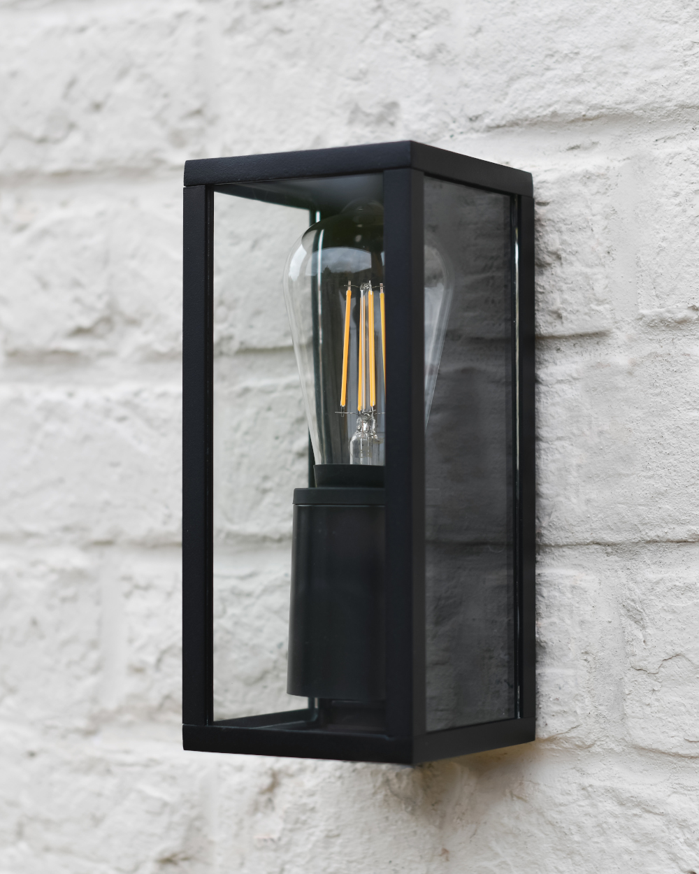 Modern Black 'Lux' Garden Wall Light