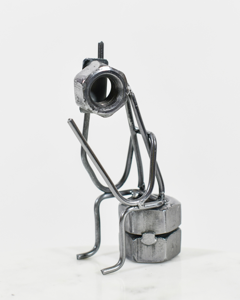 'Nature Calls' Scrap Metal Art Sculpture -12cm