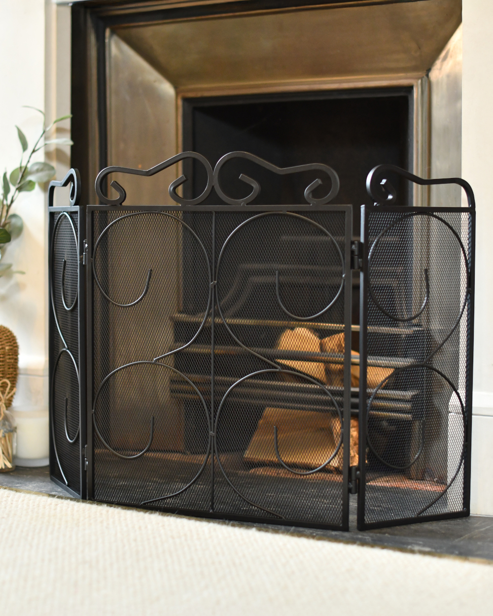 Ornate Victorian 'Hyland' Three Fold Fire Guard