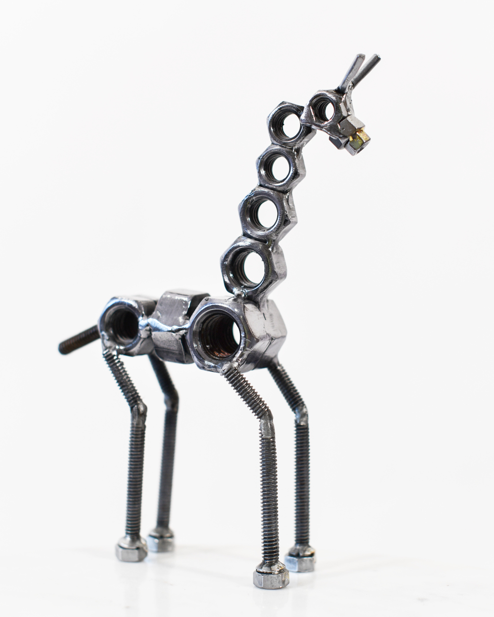 'Oscar' The Giraffe Scrap Metal Art Sculpture - 18cm