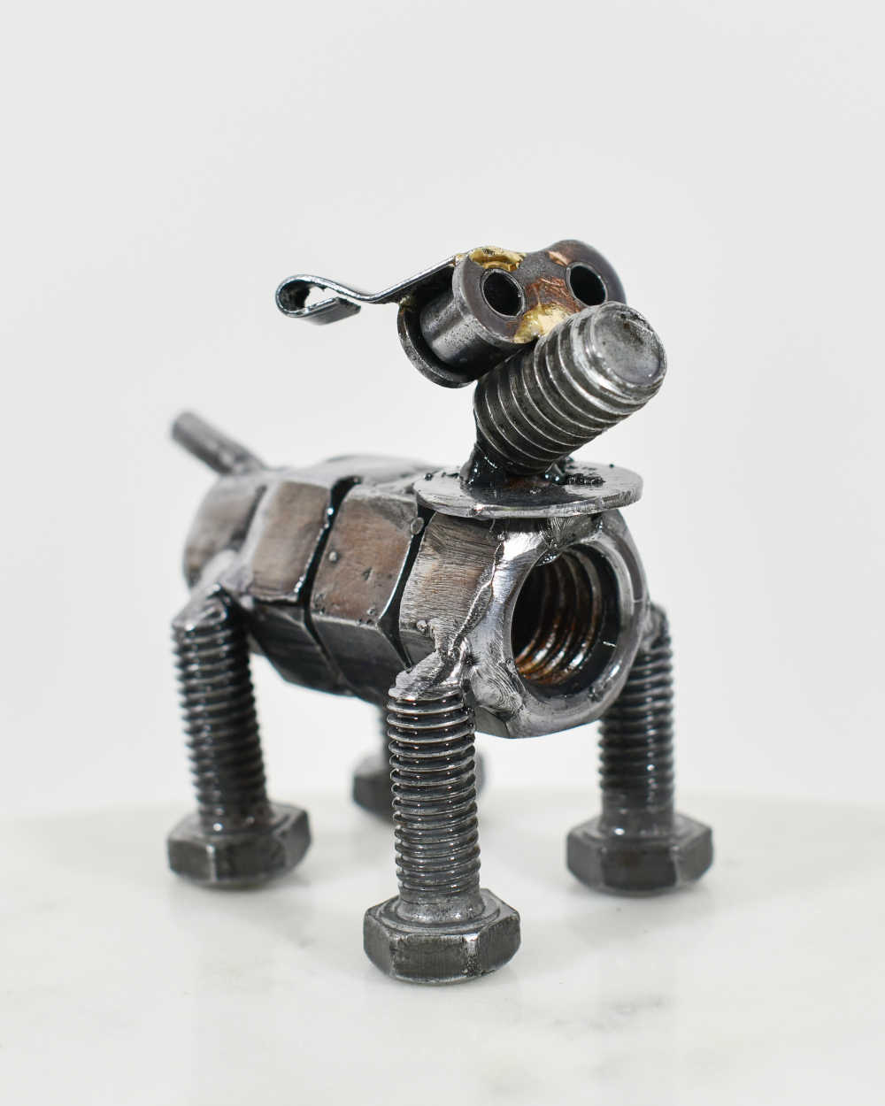 'Scrappy' The Dog Scrap Metal Art Sculpture - 8cm
