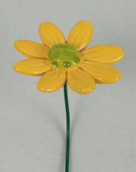 Set Of Six Buttercup Ornate Ceramic Flower Decoration
