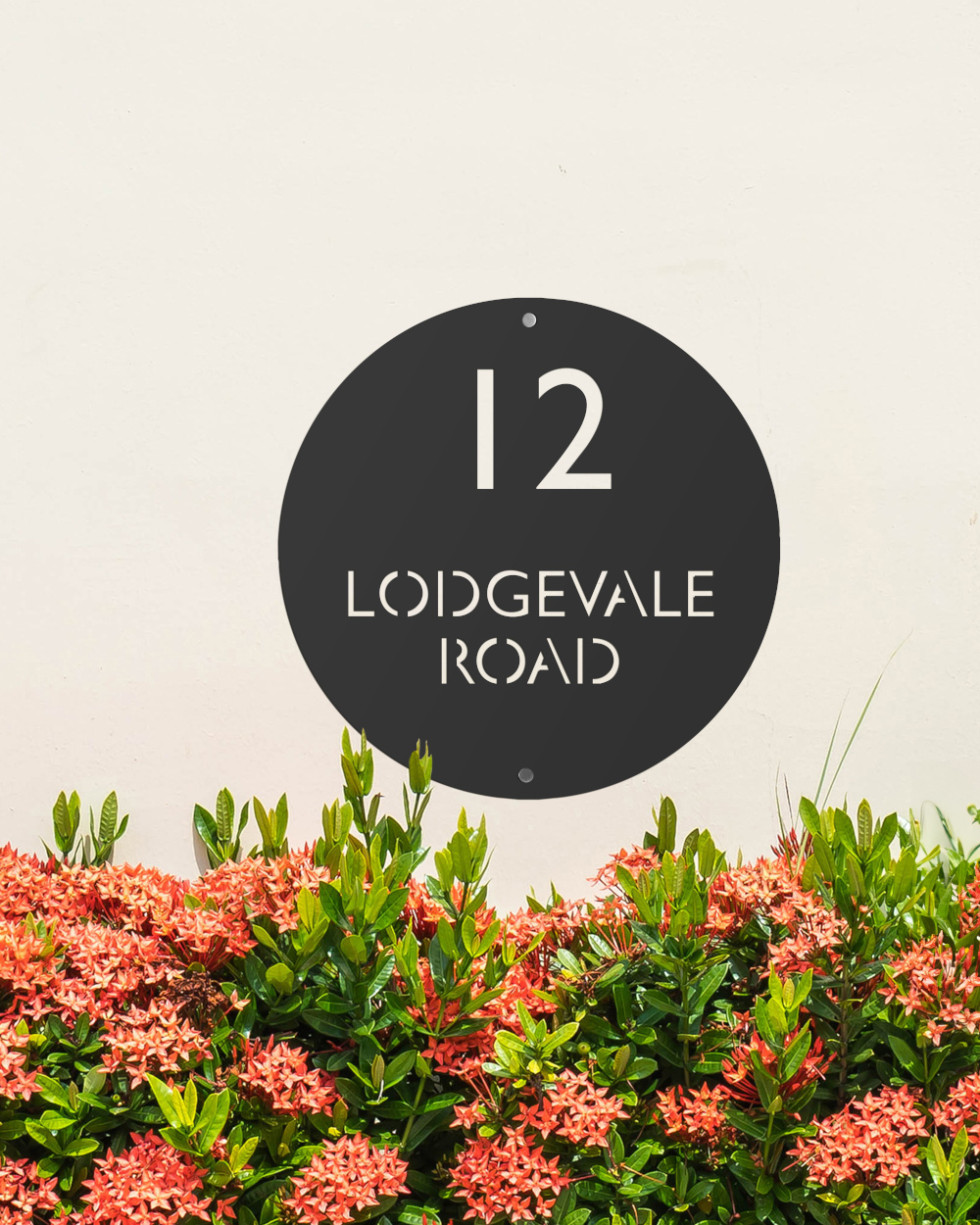 Simplistic Circular Black House Name…