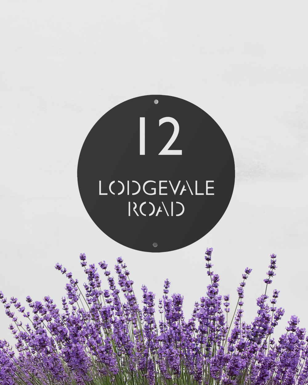 Simplistic Circular Black House Name…