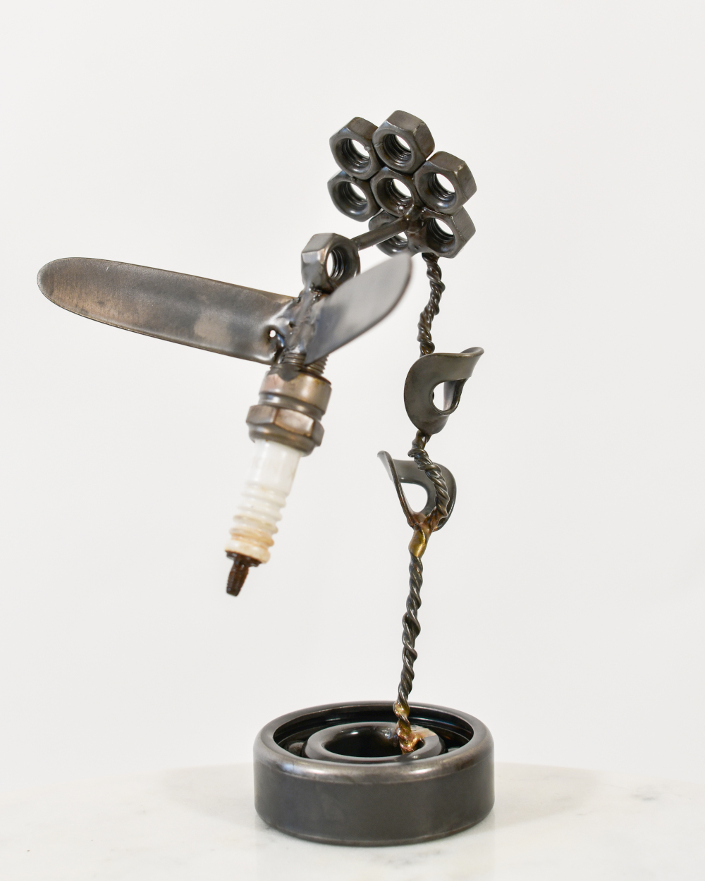 The Humming Bird Scrap Metal Art Sculpture - 16cm