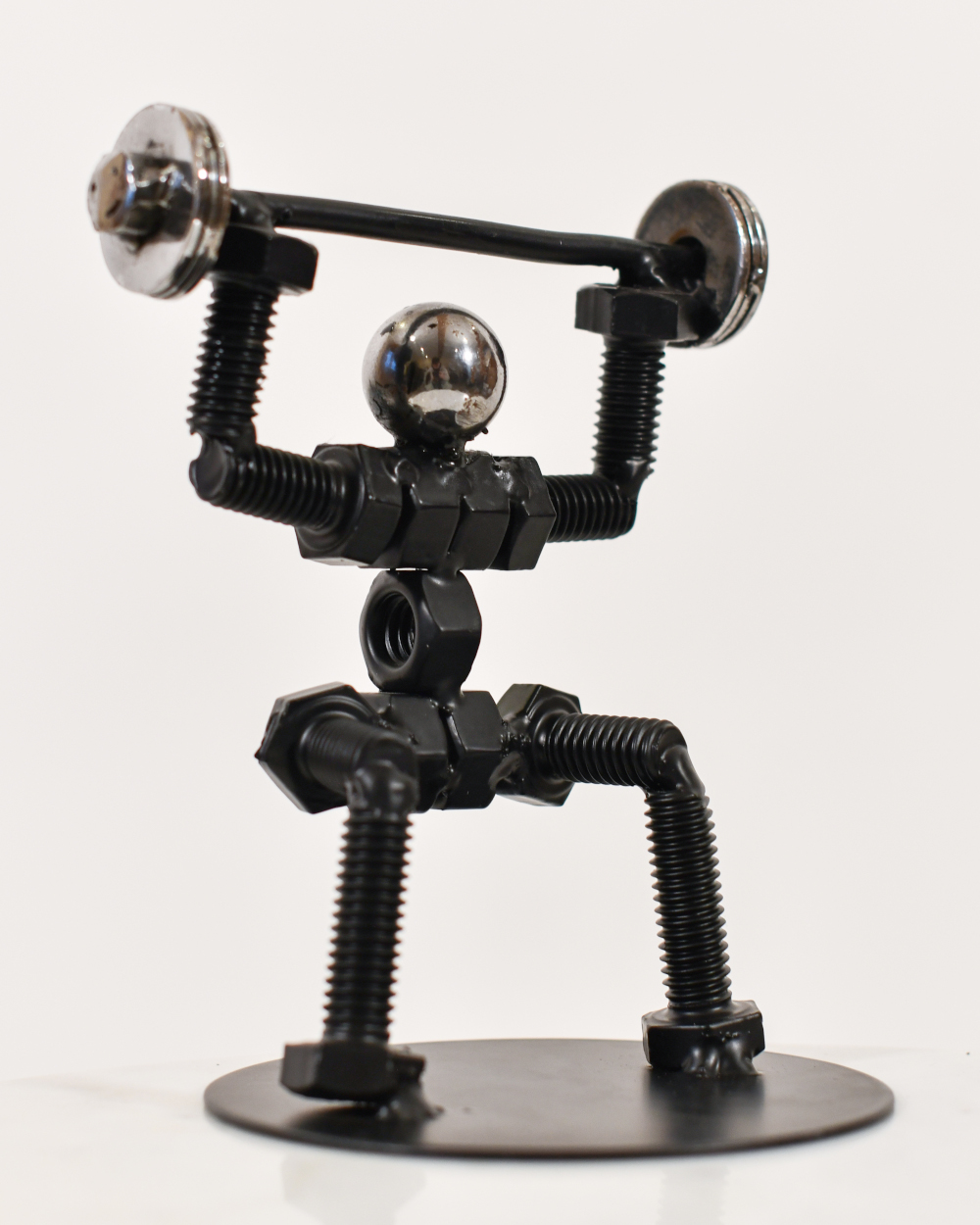 The Overhead Squat Scrap Metal Art Sculpture - 17cm