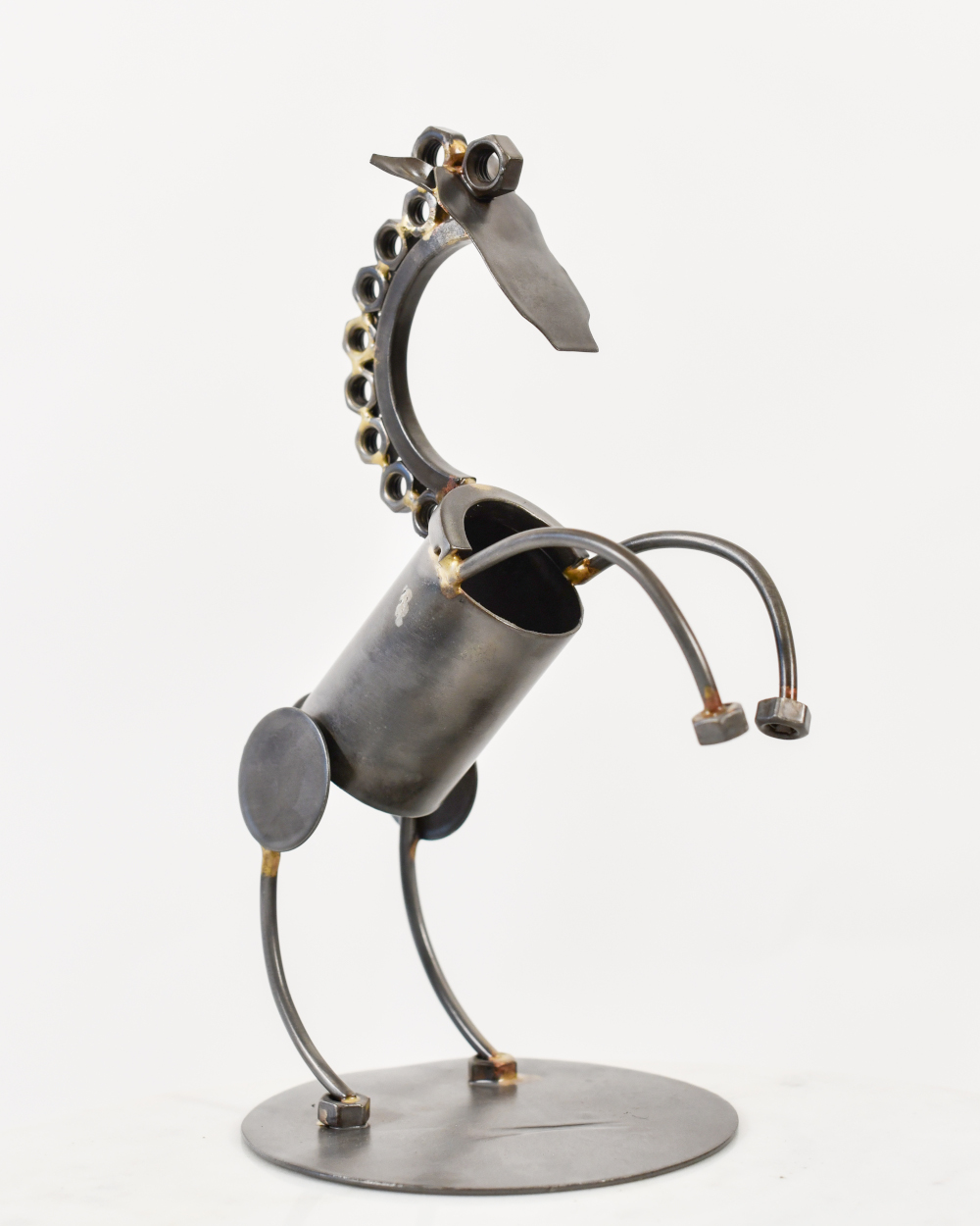 The Rearing Horse Scrap Metal Art Sculpture -23cm