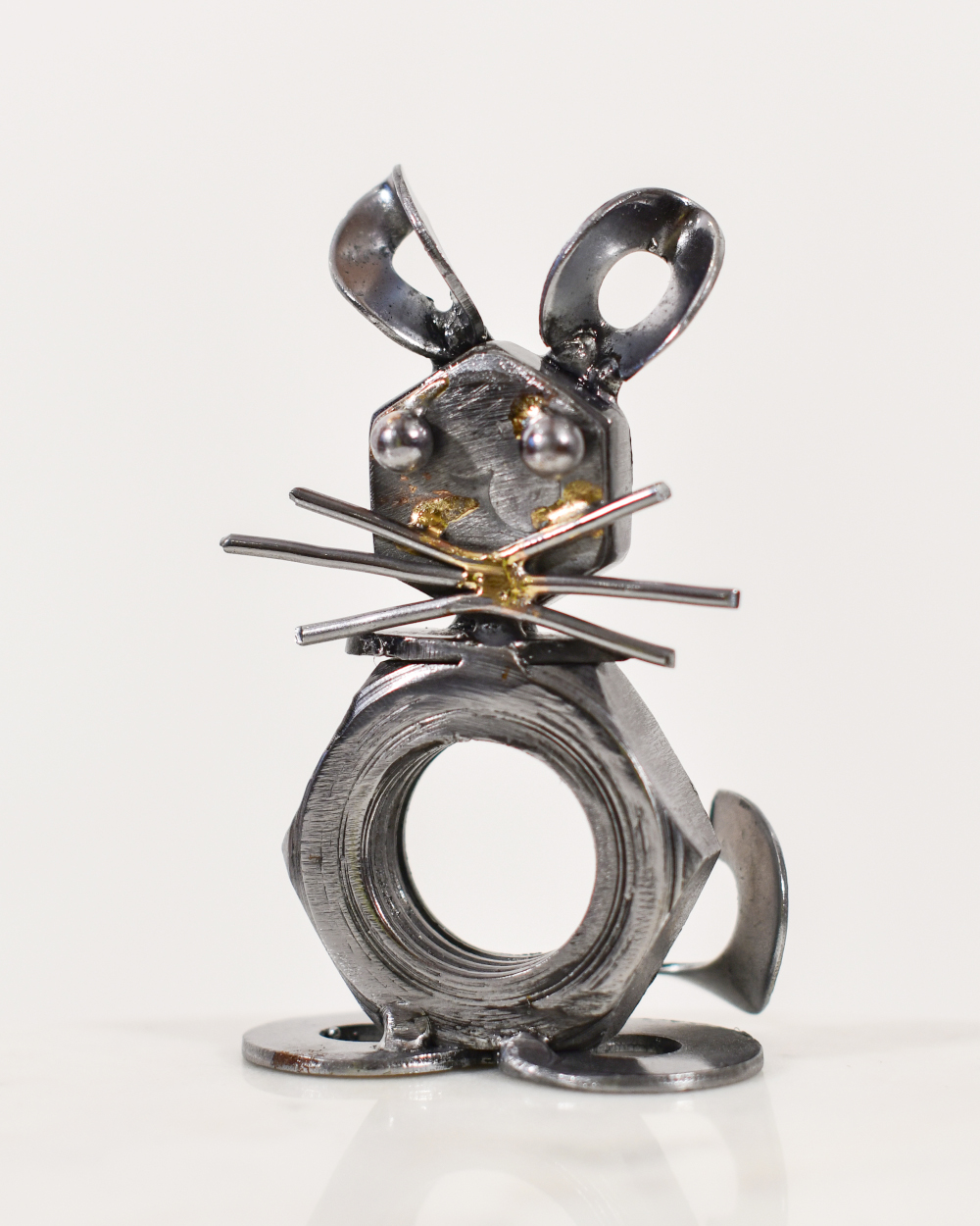 'Toffee' The Rabbit Scrap Metal Art Sculpture - 9cm