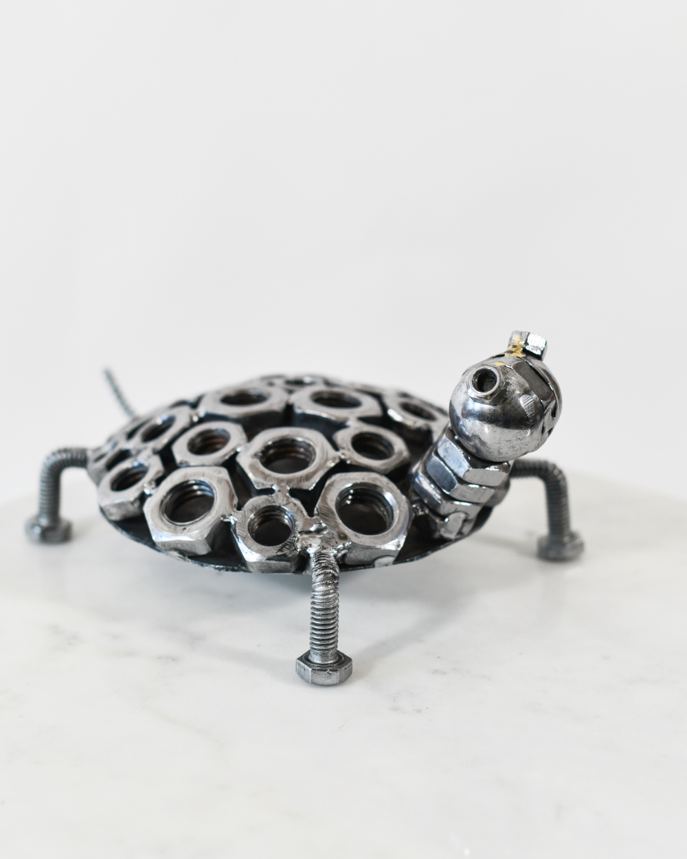 Turtle Hatchling Scrap Metal Art Sculpture - 20cm