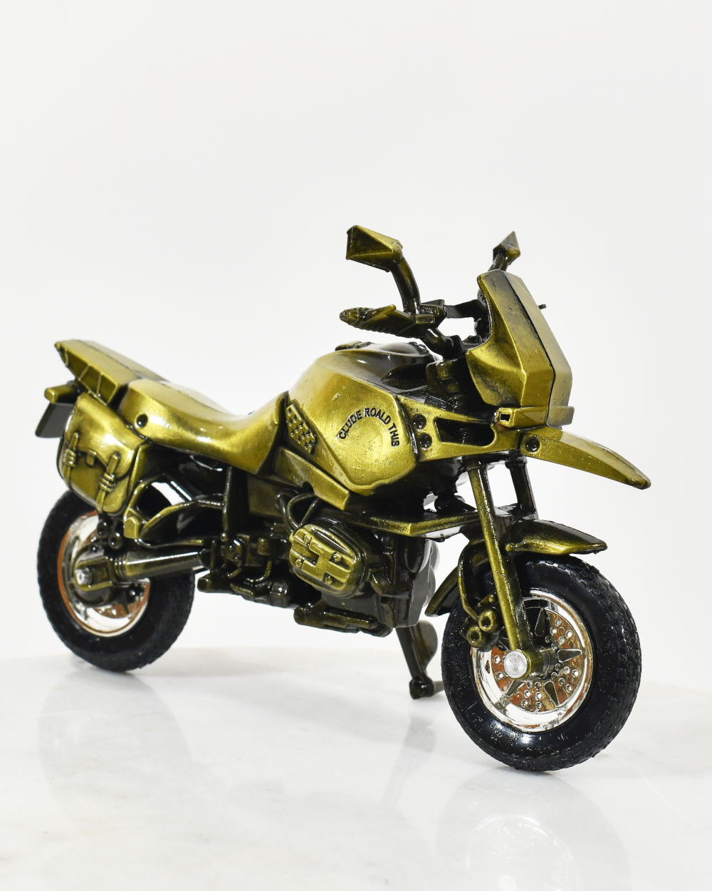Adventure Motorbike Scrap Metal Art Sculpture - 10cm