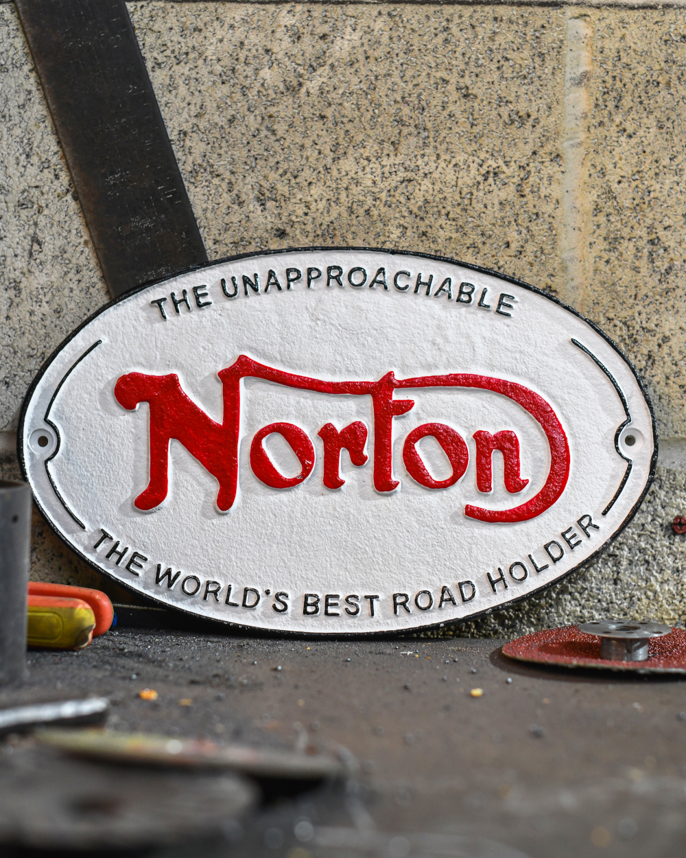 'Norton Motorcycles' Cast Iron Automobilia Sign - 29cm