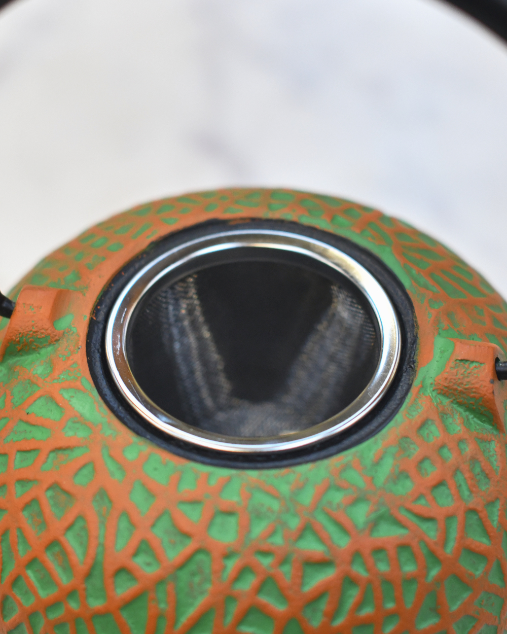 Strainer In The Cast Iron 'Yubari Melon' Japanese Vibrant