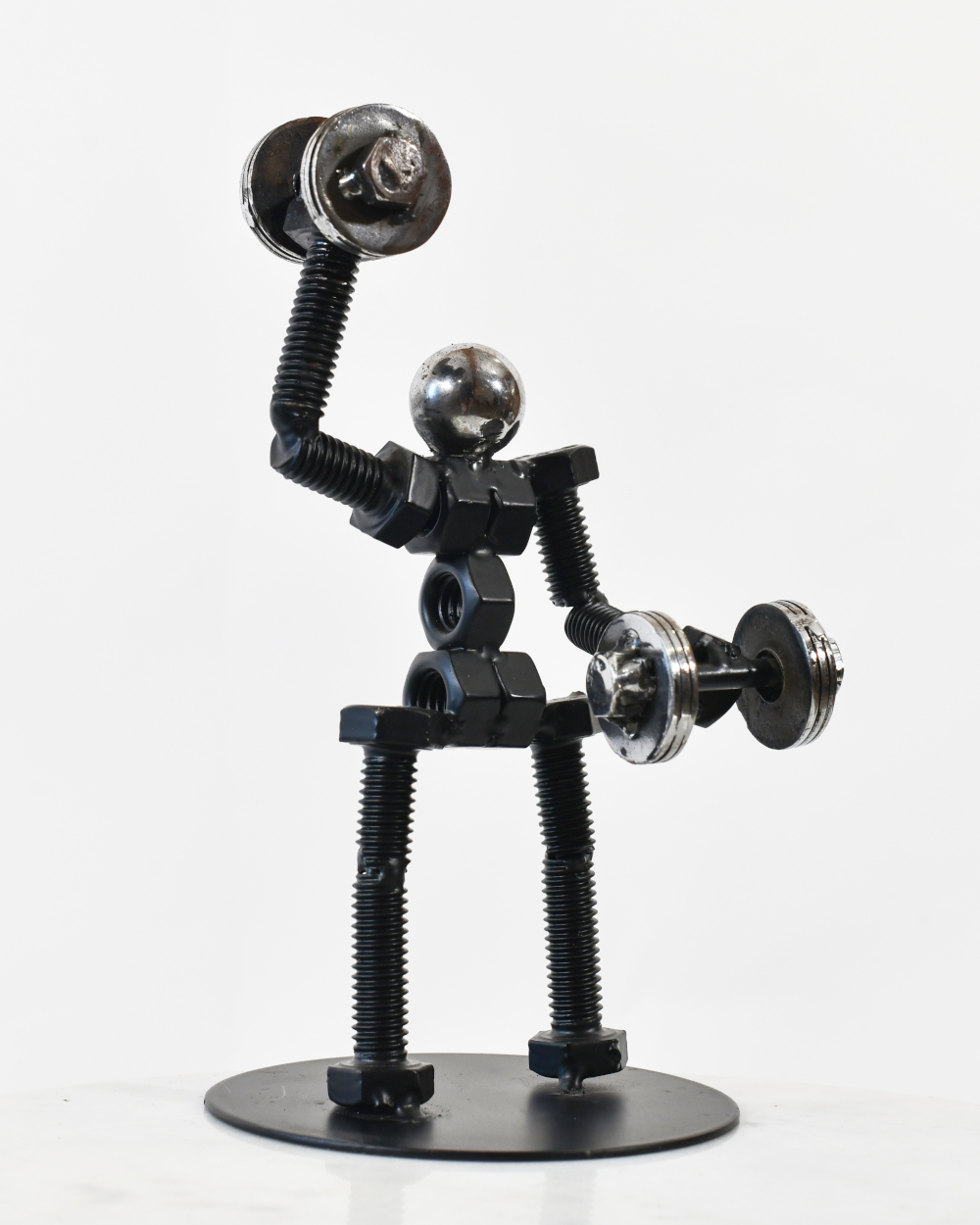 The Body Builder Scrap Metal Art Sculpture