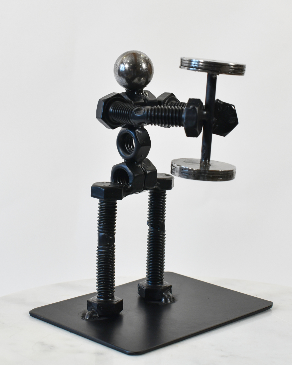 The Goblet Squat Scrap Metal Art Sculpture