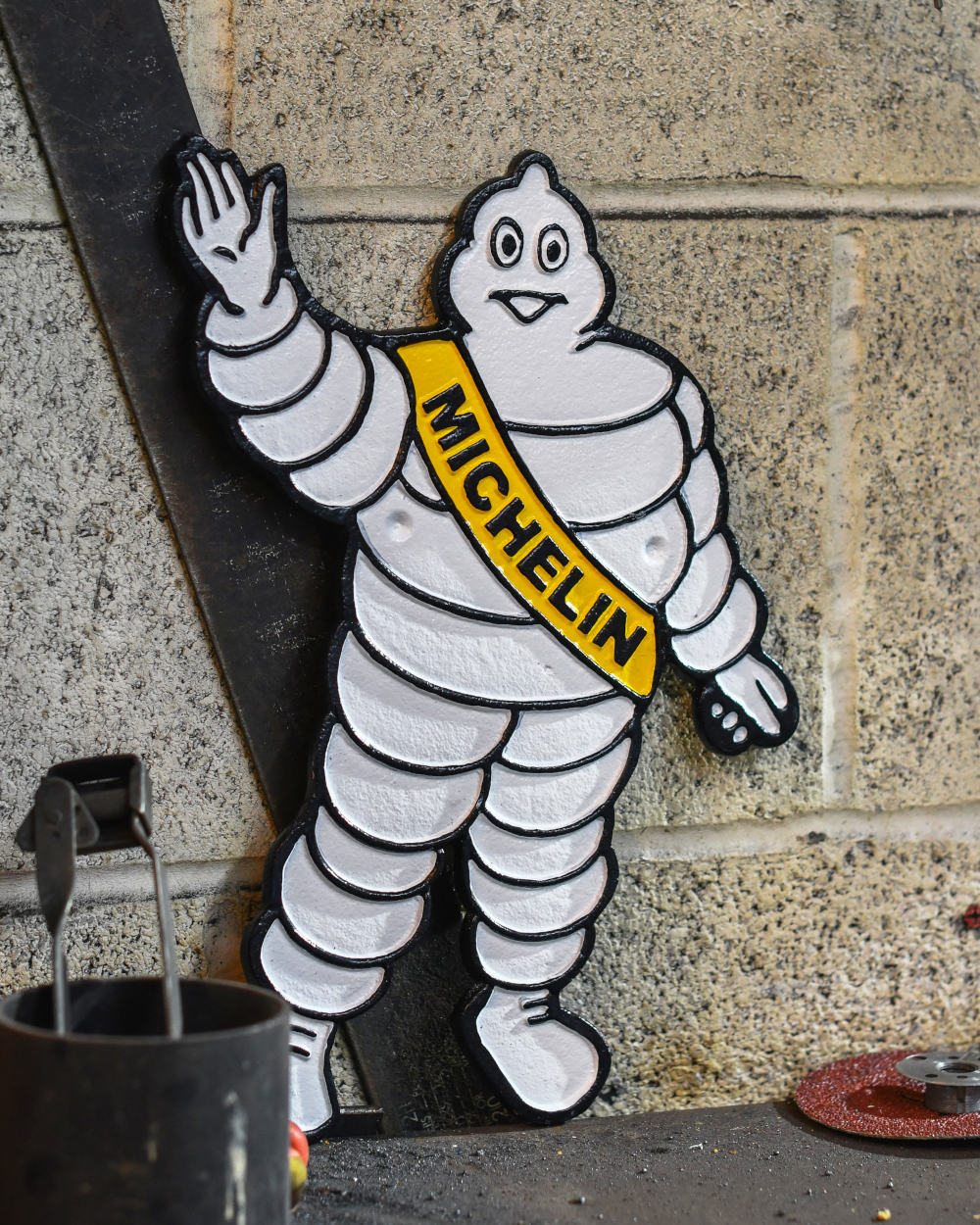 The Michelin Man Cast Iron Automobilia Sign Front
