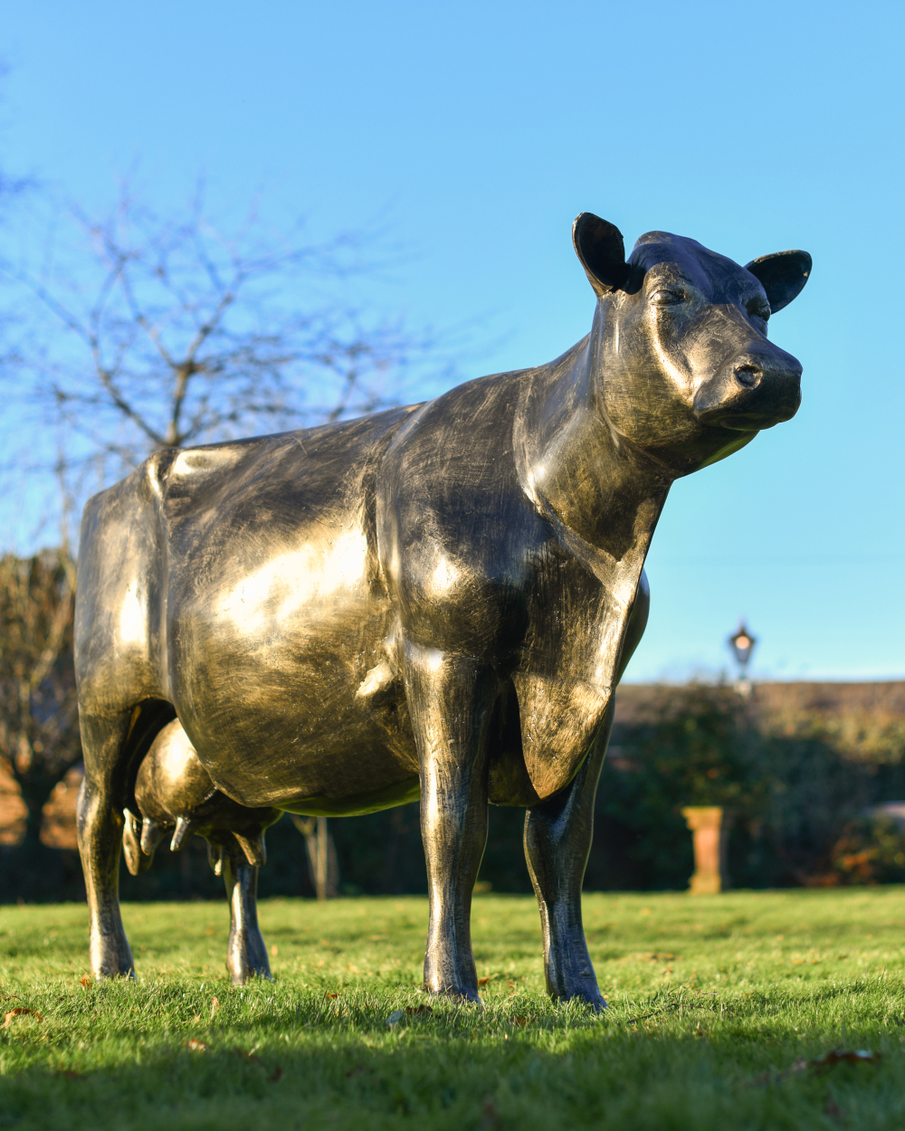 'Bessie' The Bronze Cow Garden Sculpture - 145cm