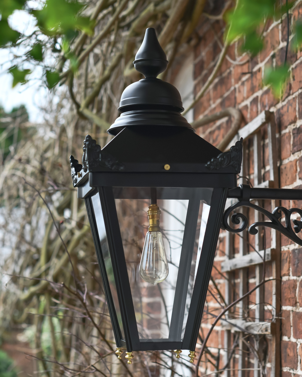 Black 'Berkshire' Lantern On Ornate …