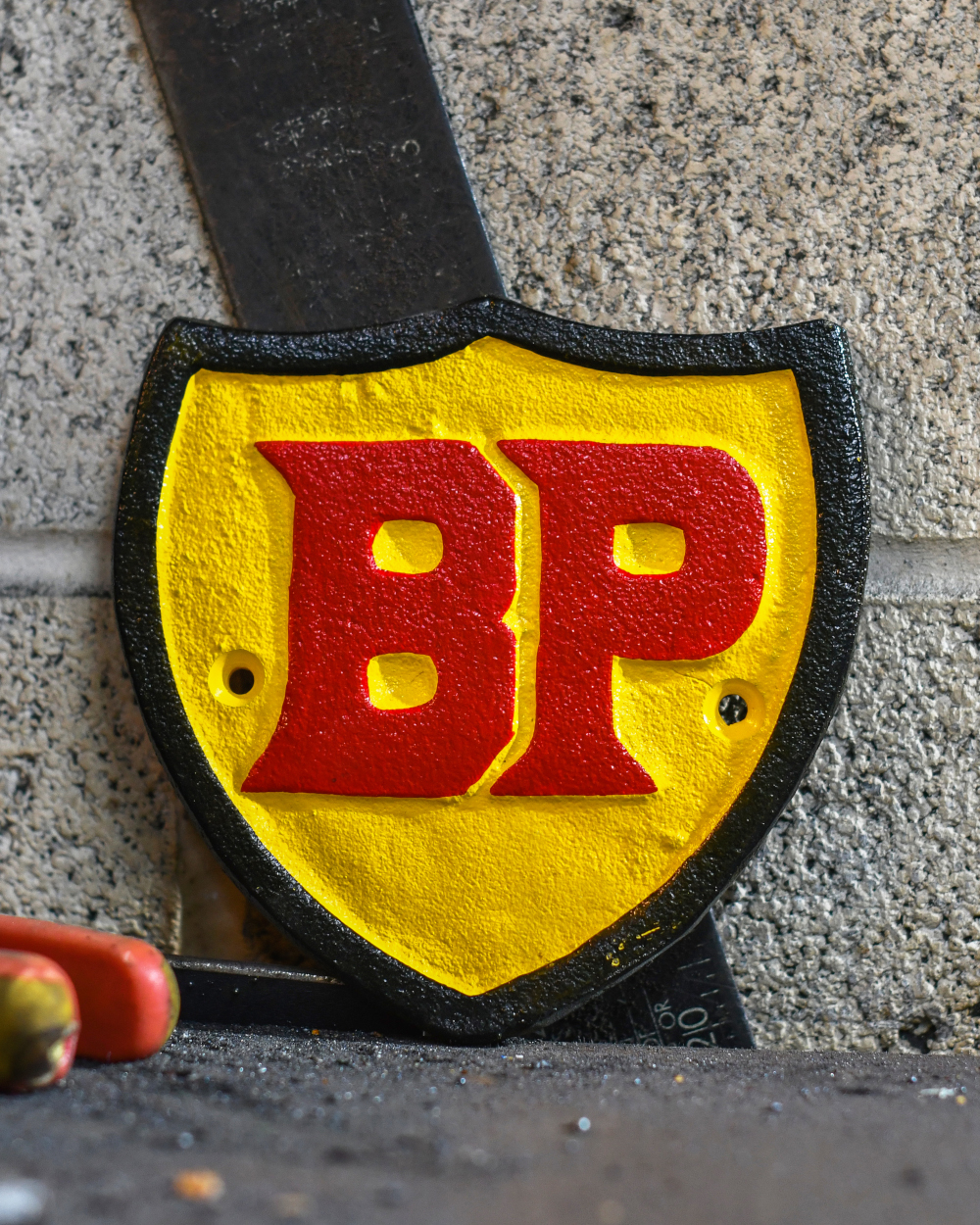 'BP Oil' Cast Iron Automobilia Sign - 14cm