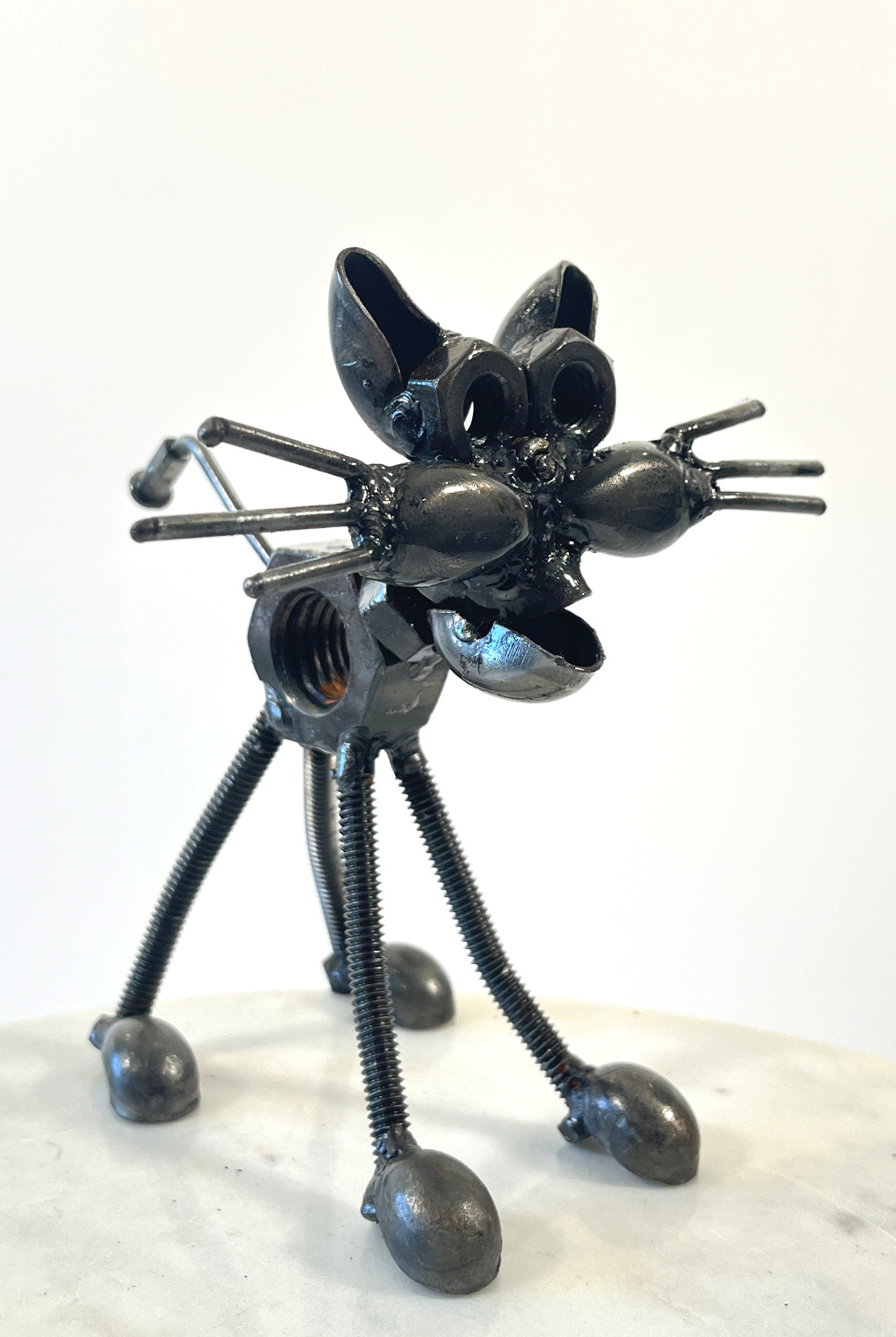 'Dolly' The Cat Scrap Metal Art Sculpture