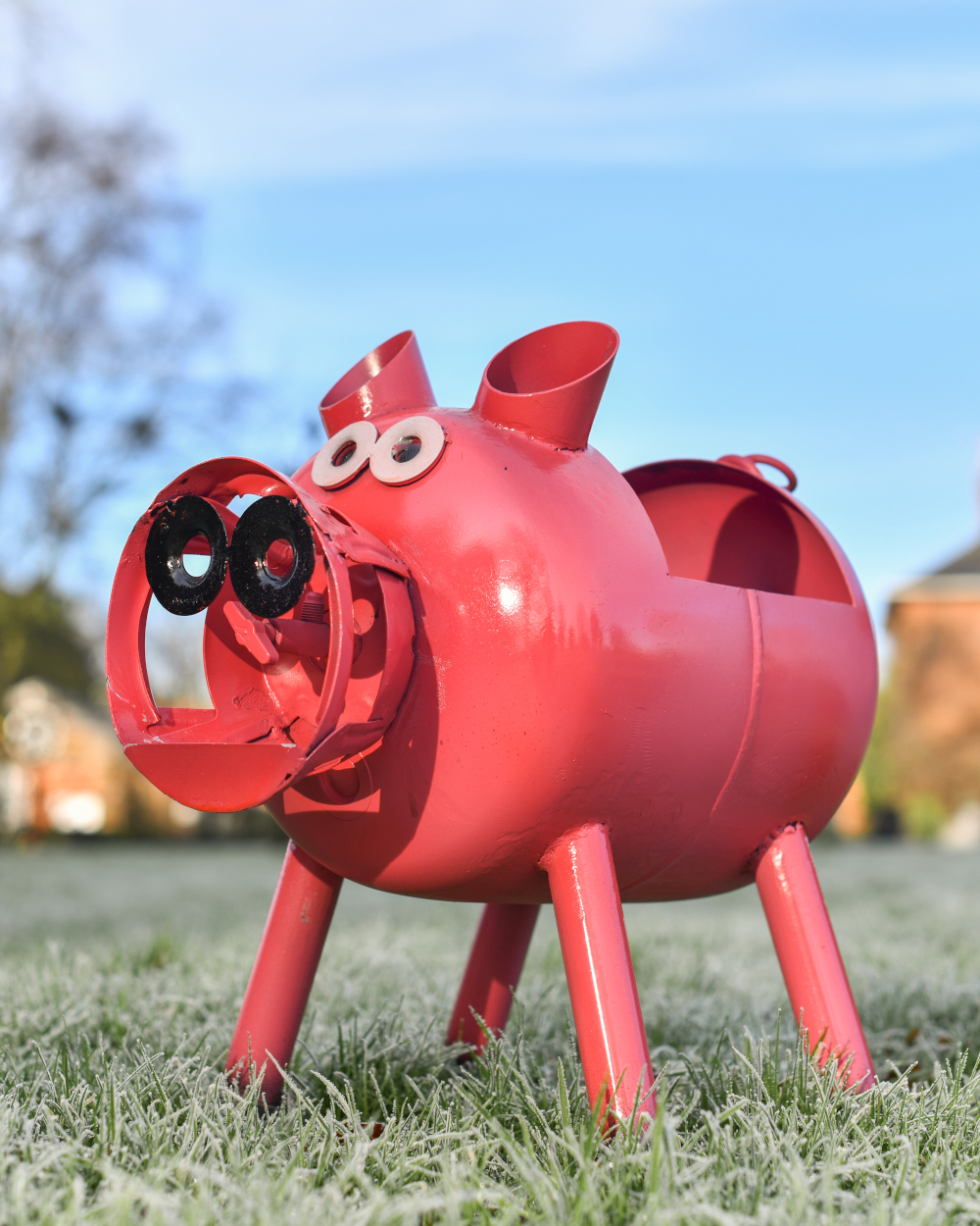 'Dottie' The Recycled Metal Pig Planter