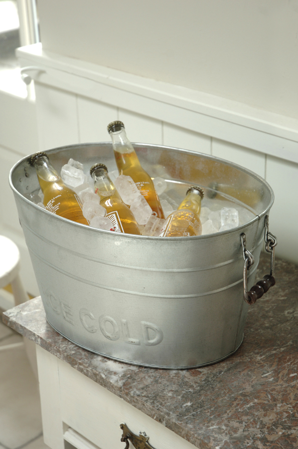 Galvanised Steel 'Ice Cold' Drinks Cooler