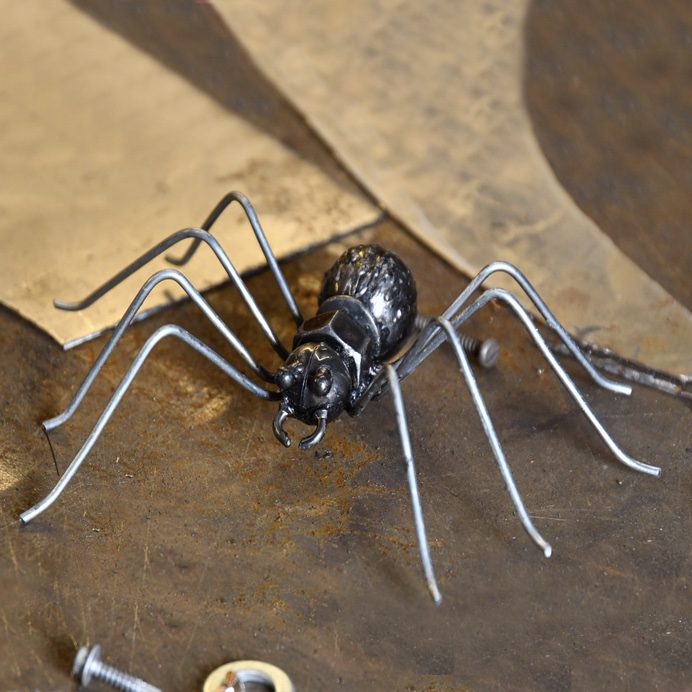 'Koda' The Spider Scrap Metal Art Sculpture - 9cm