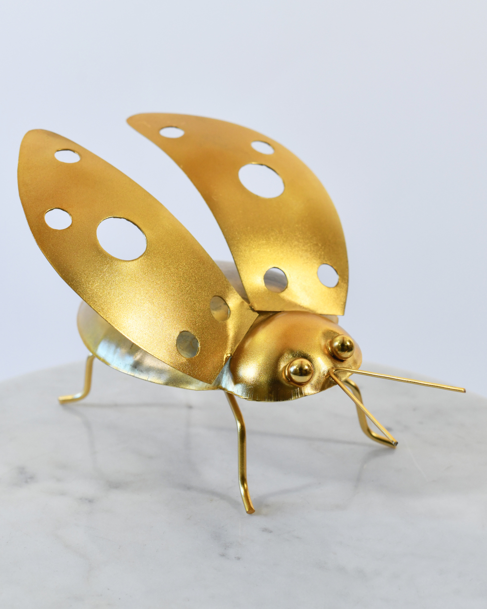 'Maple' The Gold Beetle Scrap Metal Art - Set Of Three