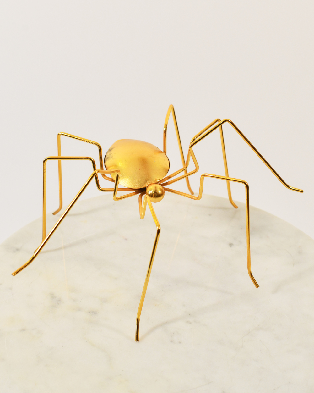 'Silky' The Gold Spider Scrap Metal Art - Set Of Three