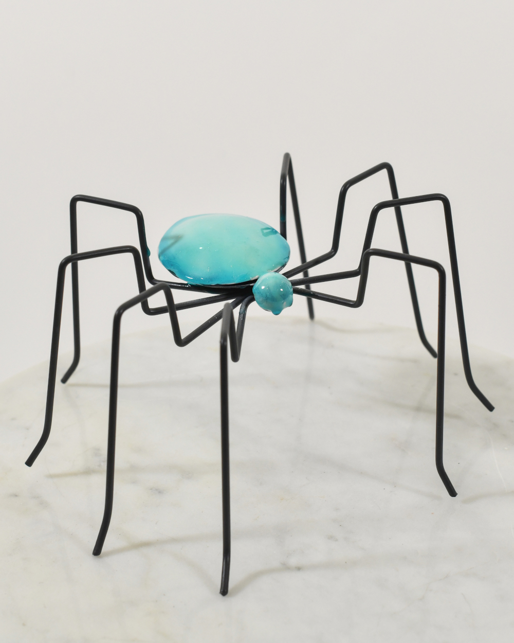 'Webster' The Blue Spider Scrap Metal Art - Set Of Three