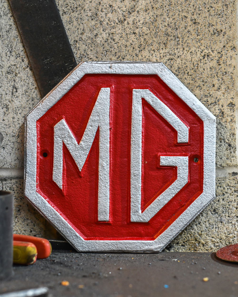 'MG Motors' Cast Iron Automobilia Sign - 22cm