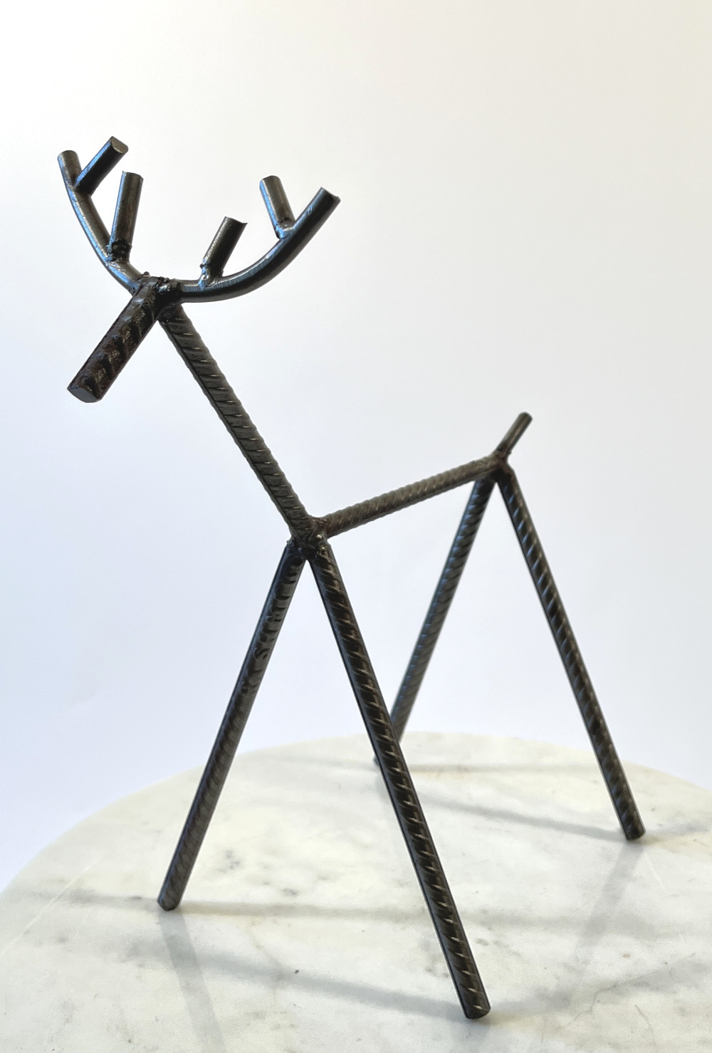 'Rebar' The Reindeer Scrap Metal Art Sculpture - 25cm