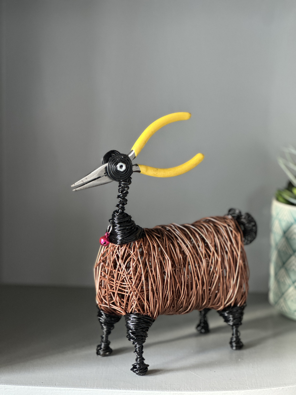 'Rico' The Copper Goat Scrap Metal Art Sculpture