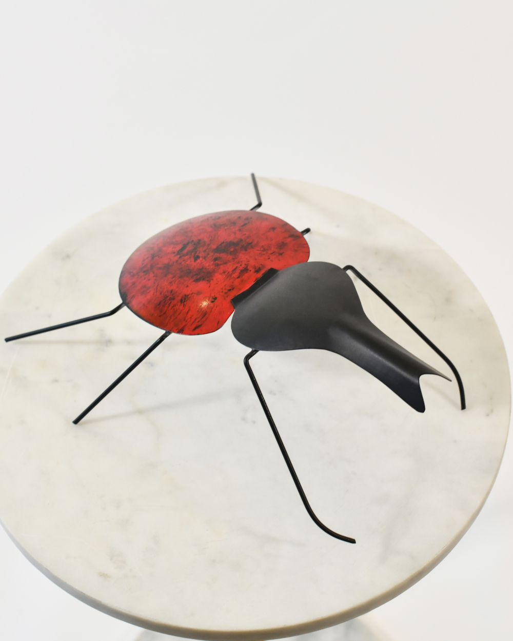 'Ruby' The Red Beetle Scrap Metal Art - Set of Three