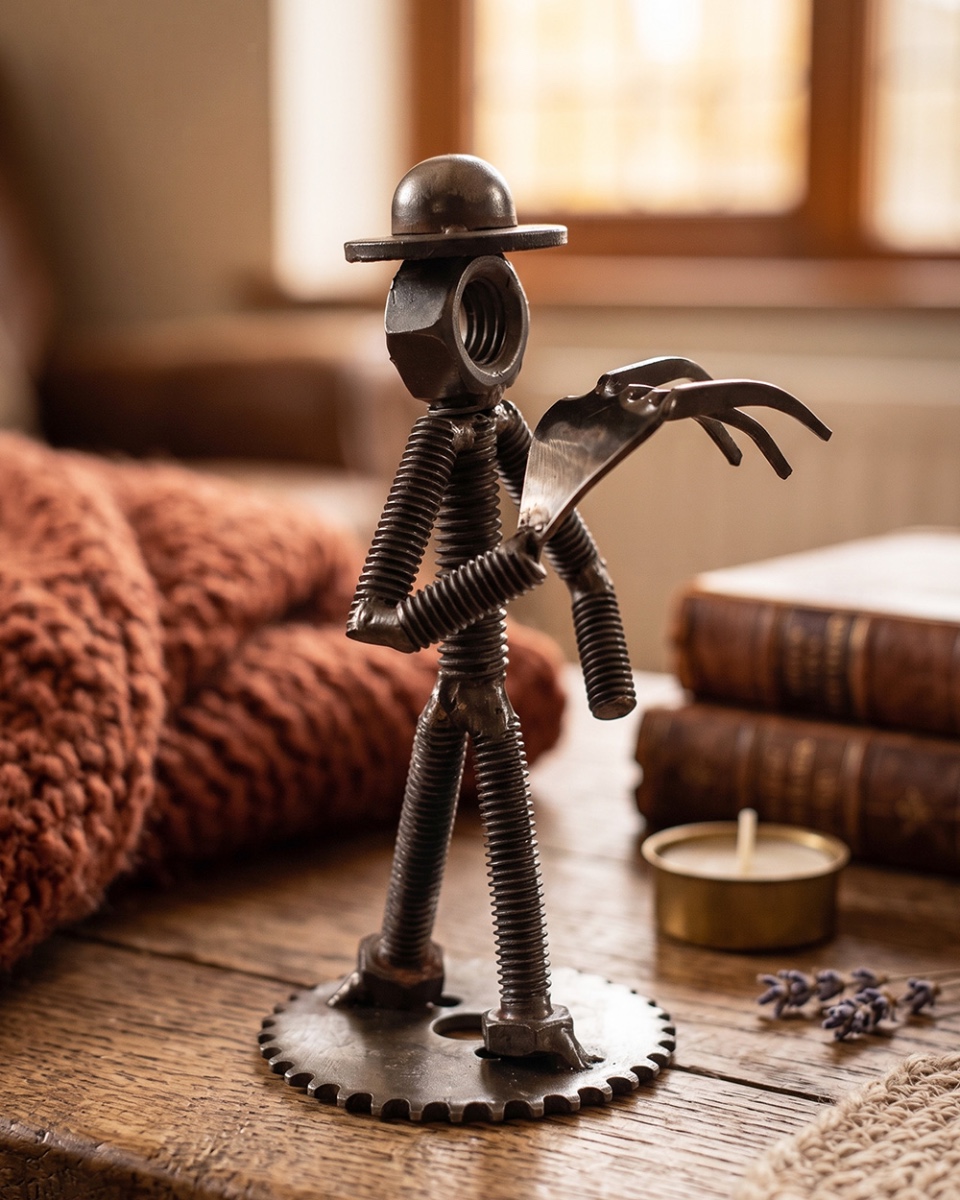 'Freddy' Scrap Metal Art Sculpture - 14cm